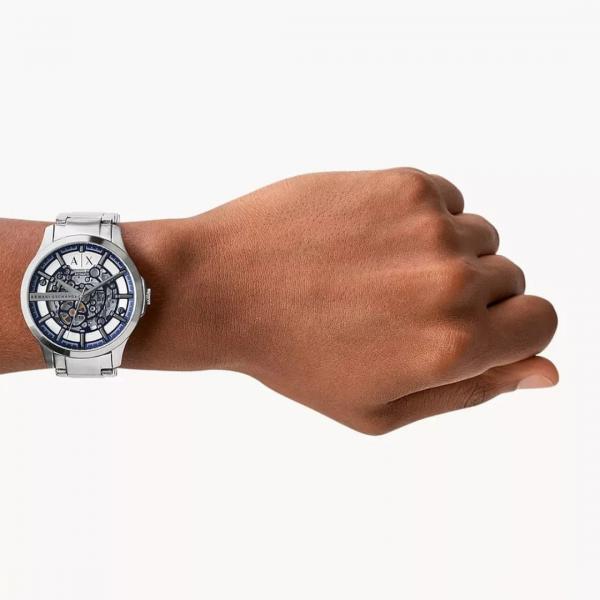 Arman_i Exchange Ax2418 Hampton Automatic Silver-Blue