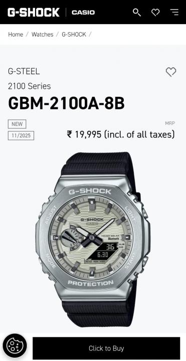 Ca.sio g shock gm2100