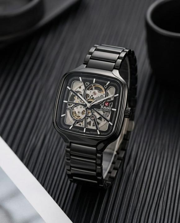 Radd_o True Square Automatic Open Heart Full Black white