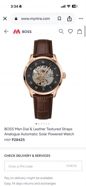 BO.SS Principle Skeleton Mens Automatic Brown copper