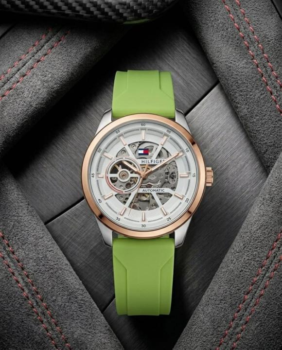 Tom.my_hilfiger Automatic Silicon Green-Copper-White