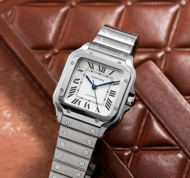 Cartiie_r Santos Automatic Silver-White