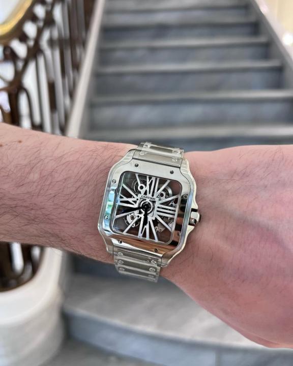 Cartie_r Santos Skeleton Battery silver white