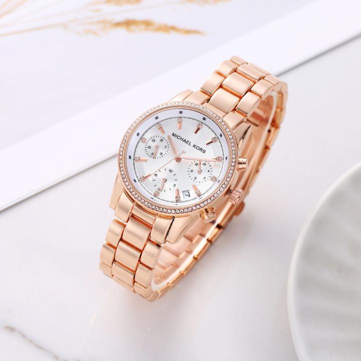 Mic.hae_l Kors Bryant Chronograph Copper-White
