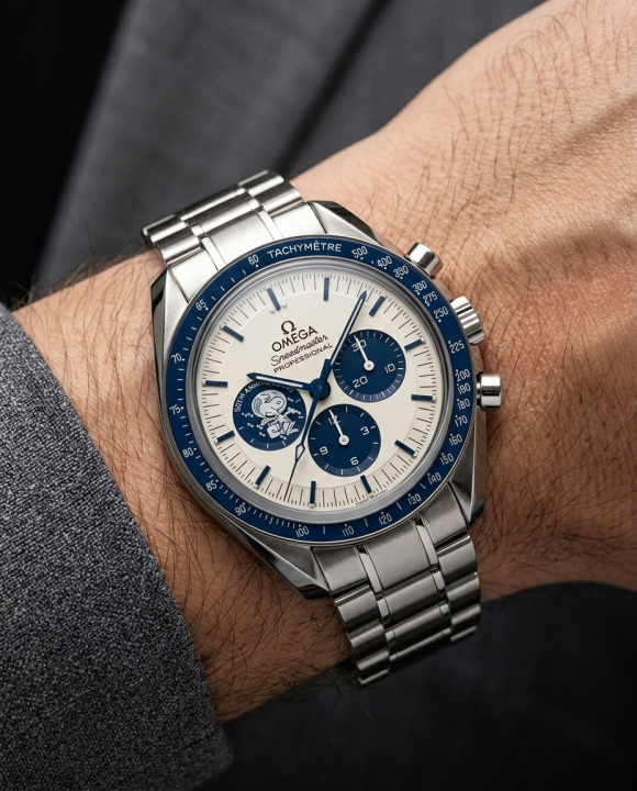 Omeg_a Speedmaster 57 Silver Snoopy 50th Anniversary
