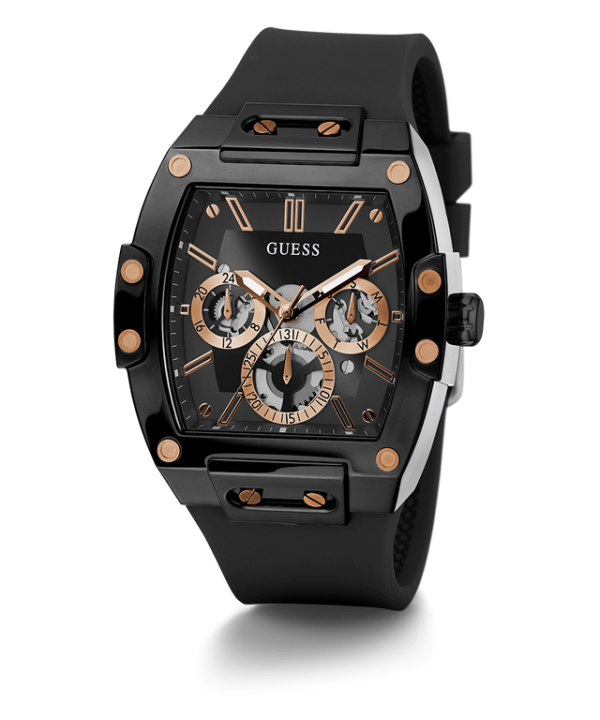 Gu.ess Rectangle Chronograph Black-Copper Chronograph