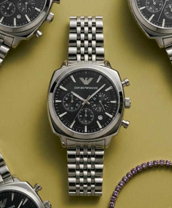 Emporio Arman_i Antonio Chronograph Silver-Black