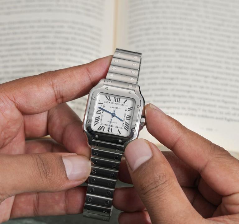 Cartie_r Santos Automatic Silver-White