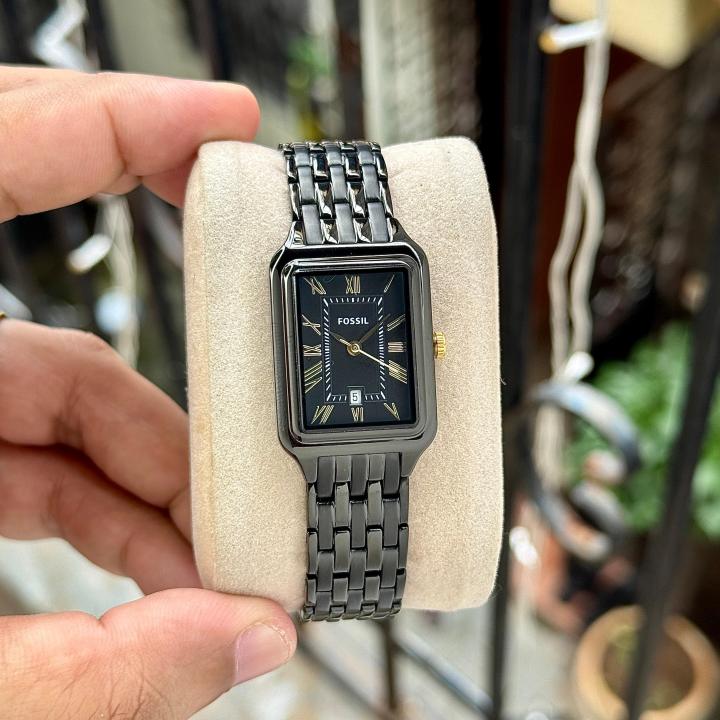 Fossi_l Raquel Full Black Gold Digits