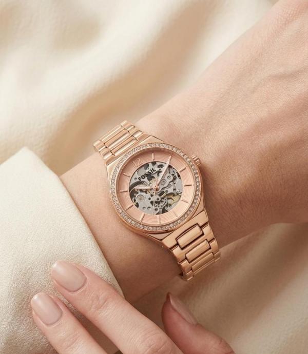 Fossi_l Eevie Automatic Copper-Pink