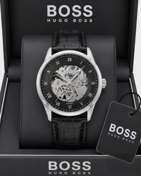 BO.SS Principle Skeleton Mens Automatic black and silver