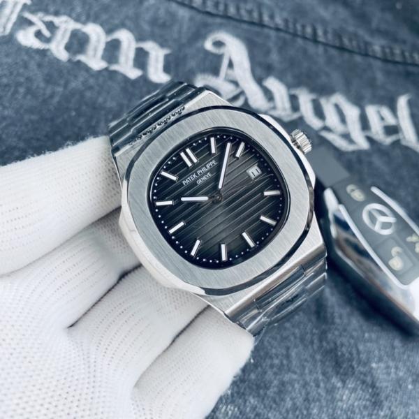 Pat.ek philippe Nautilus Quartz silver grey