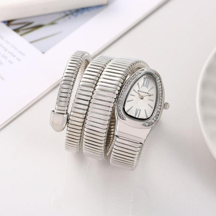 Bvlg.ari Serpenti Snake Silver-White