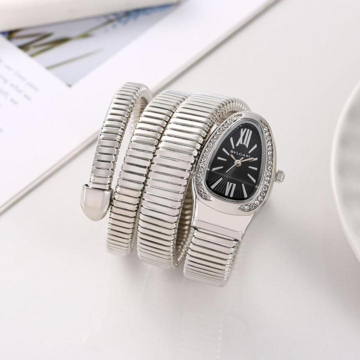 Bvl.gari Serpenti Snake Silver-Black