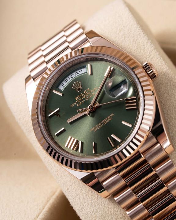 Role_x Oyster Perpetual Day Date 40 Battery Copper-Green