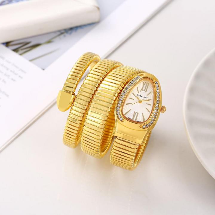 Bvl.gari Serpenti Snake Gold-White