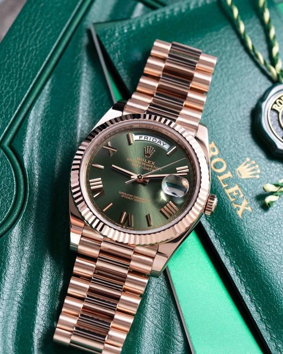 Role_x Oyster Perpetual Day Date Automatic Copper-Green