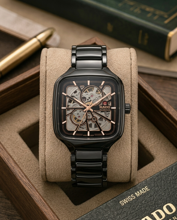 Radd_o True Square Automatic Open Heart Full Black copper