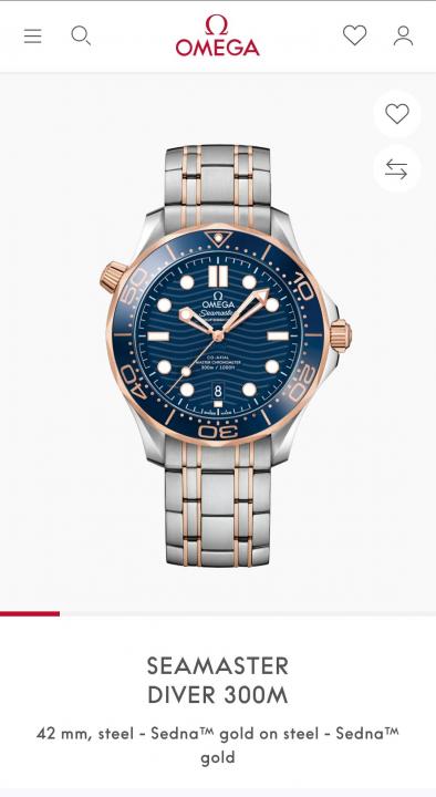 Omeg_a Seamaster Diver 300M Automatic 2Ton-Copper-Blue