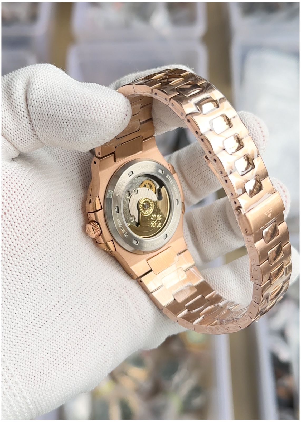 Pa.tek philippe nautilus automatic copper blue