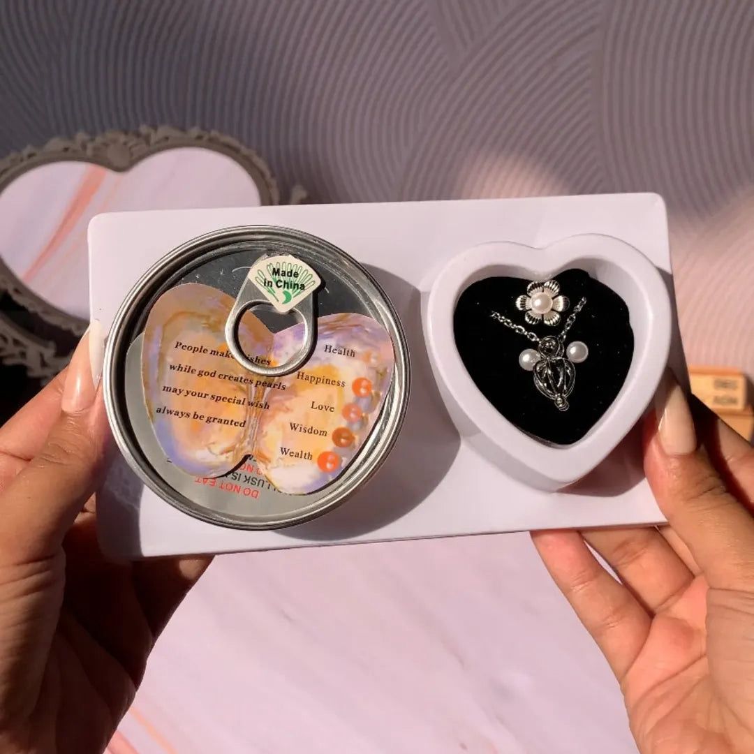 LOVE PEARL NECKLACE SET PREMIUM WITH BOX