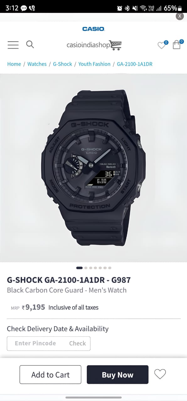 NEW G-SHOCK GA 2100 ALL BLACK,