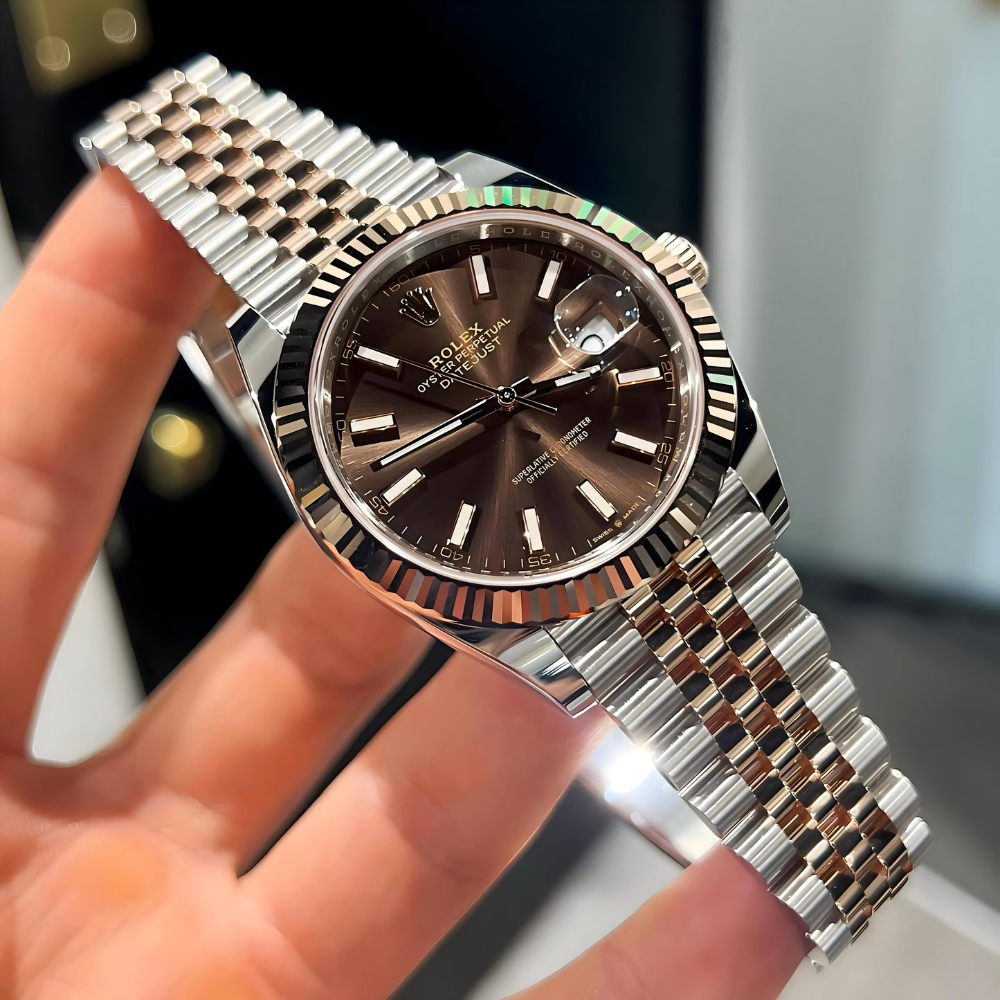 TIMELESS ICON IS ELEGANCE, ROL.EX DATEJUST CHOCOLATE BROWN