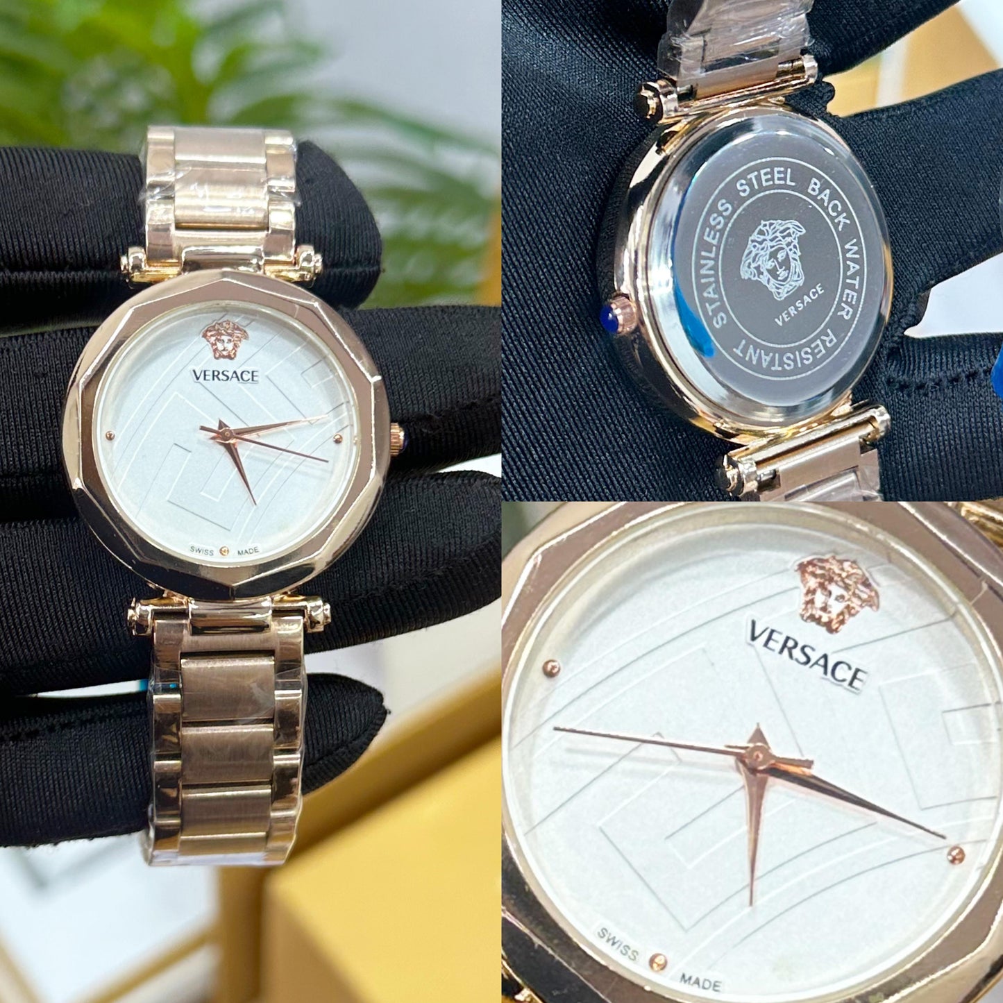 VER.SACE WOMEN'S ROSE GOLD WITH BEAUTIFUL WHITE DIAL