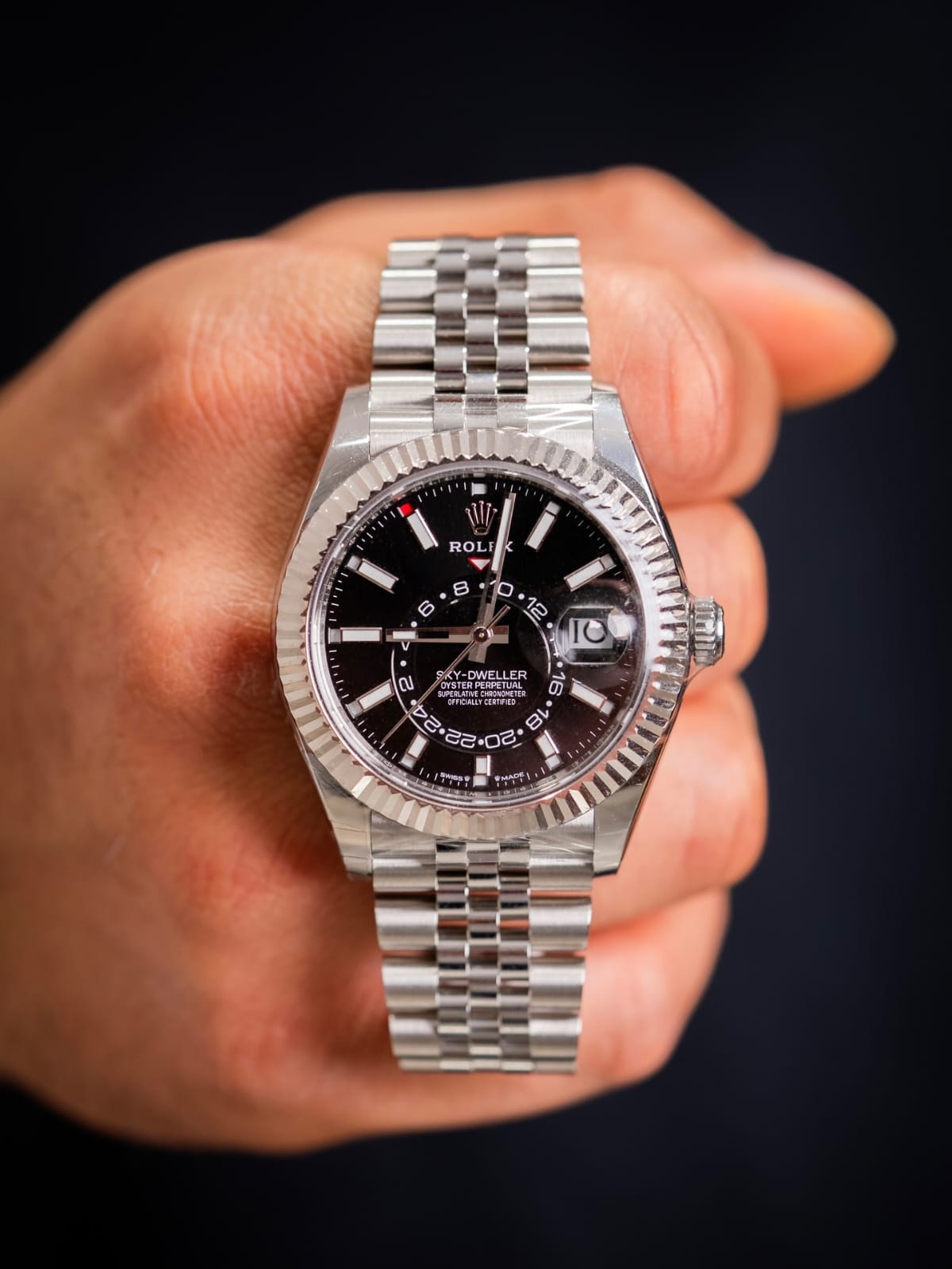 Role_x Oyster Perpetual Sky Dweller Silver-White & Black