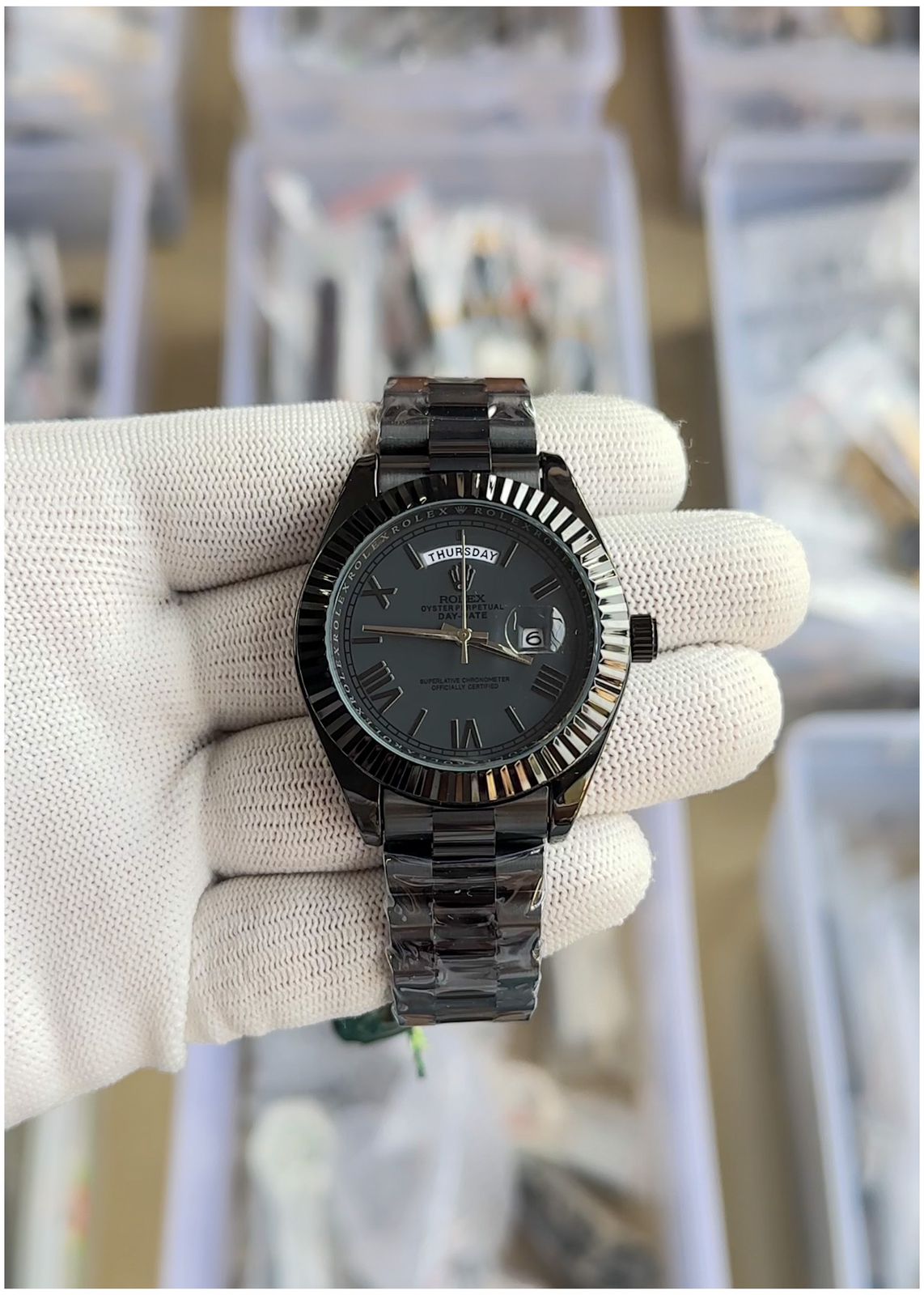 Rol.ex Oyster Perpetual Day Date 40 Battery Working Like Automatic