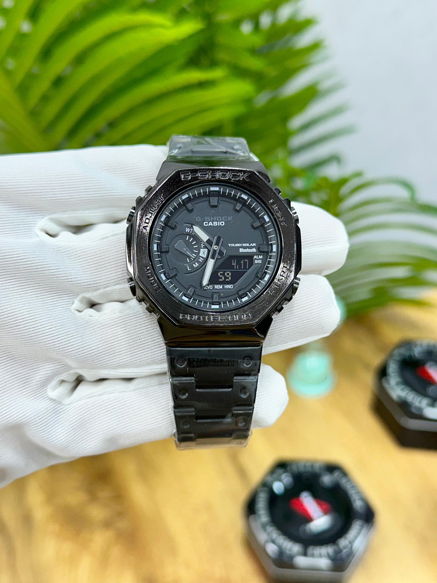 NEW G SHOCK GA2100 BLACK STAINLESS STEEL