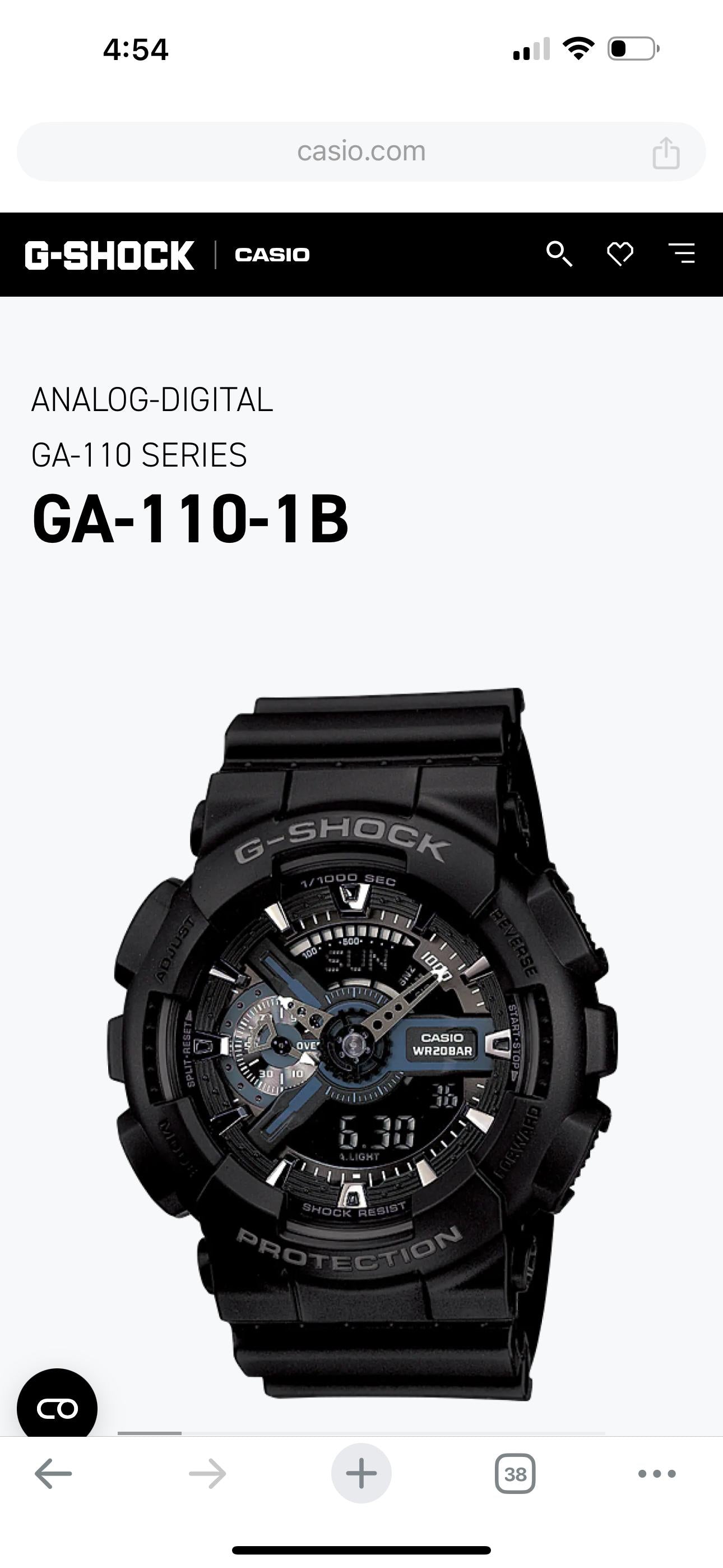 NEW G SHOCK GA-110 SERIES BLACK WITH ALL FEATURES WORKING