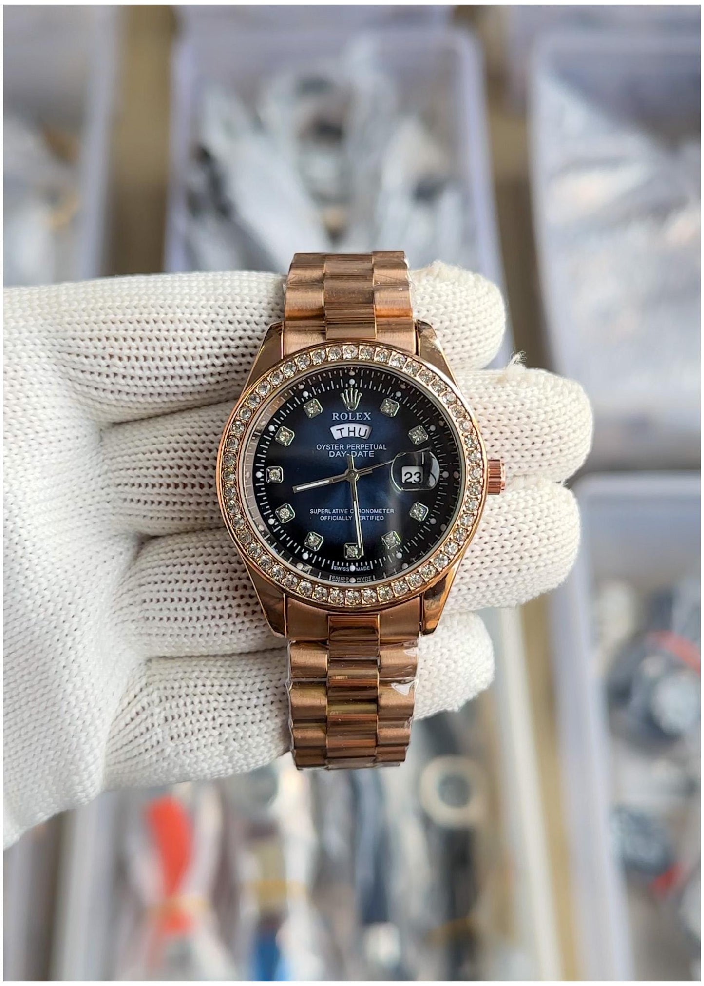 Rol.ex Oyster perpetual Day Date Diamond 40 Battery