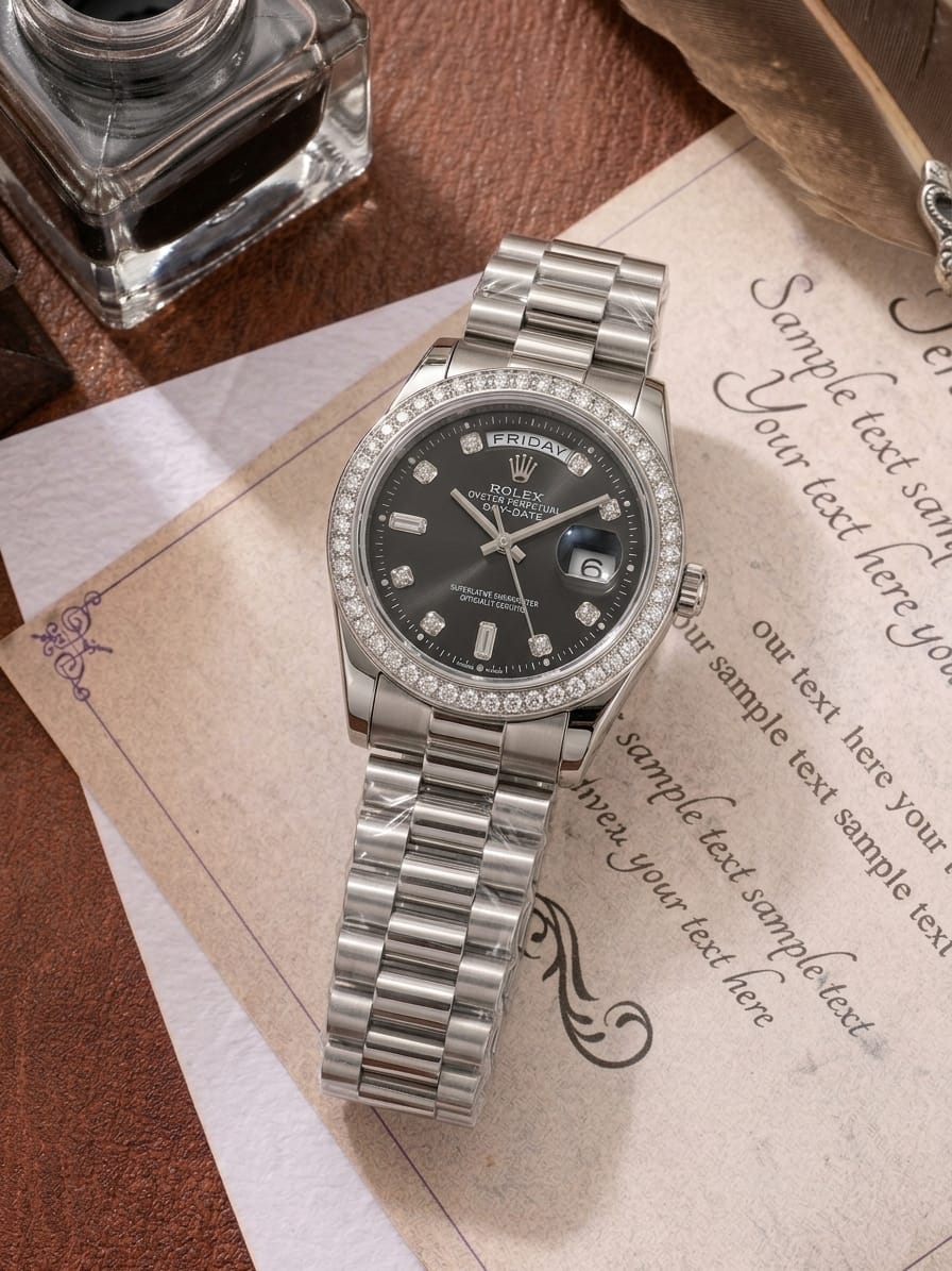 Rol.ex Oyster Perpetual Day Date Diamond 40 Battery
