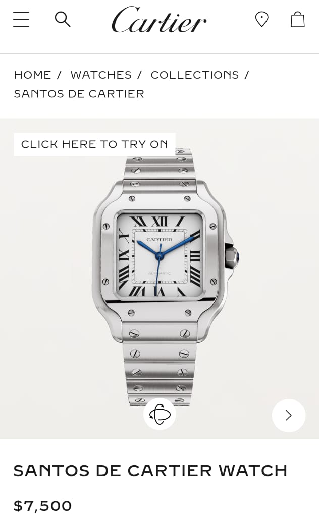 Car.tier Santos Automatic Silver-White