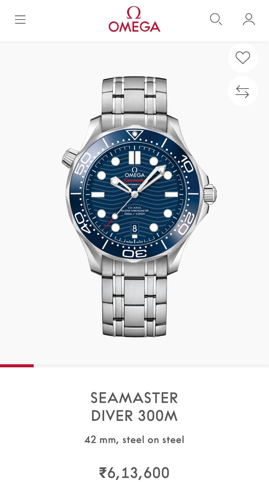 Om.ega seamaster diver 300M automatic
