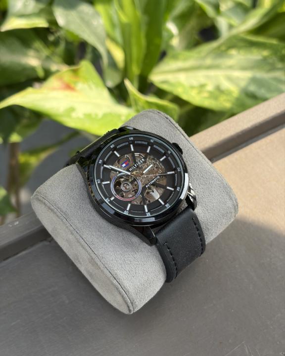 Tom.my_hilfiger Automatic Leather Full-Black