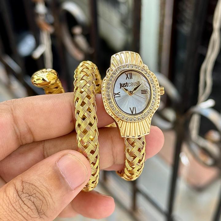 Ju.st Cavalli Snake Gold-White