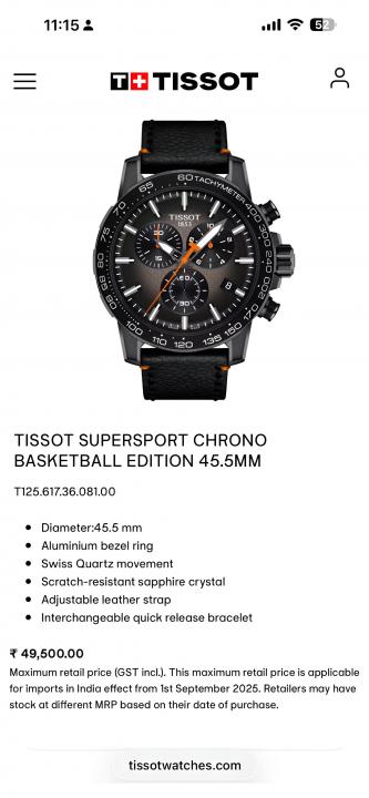 Tisso_t SUPERSPORT CHRONO BASKETBALL EDITION 45.5MM