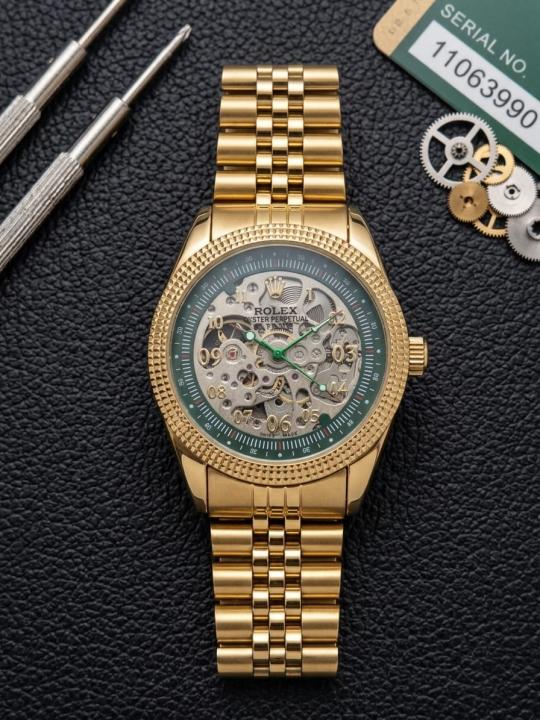 Role_x Pagani Skeleton Automatic Gold Green