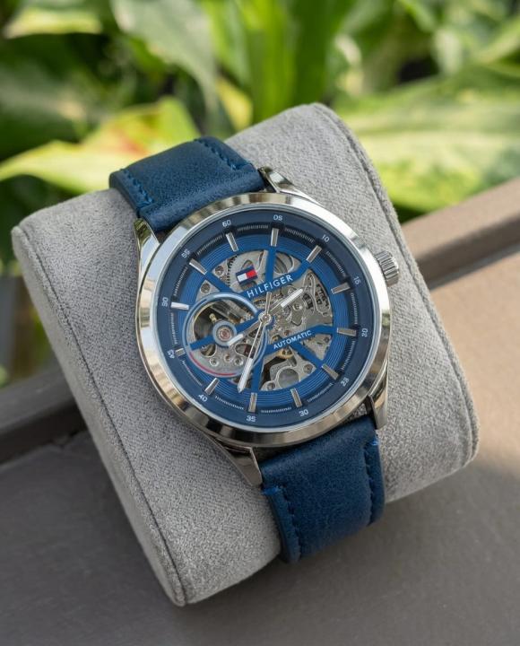 Tom.my_hilfiger Automatic Leather Blue-Silver-Blue
