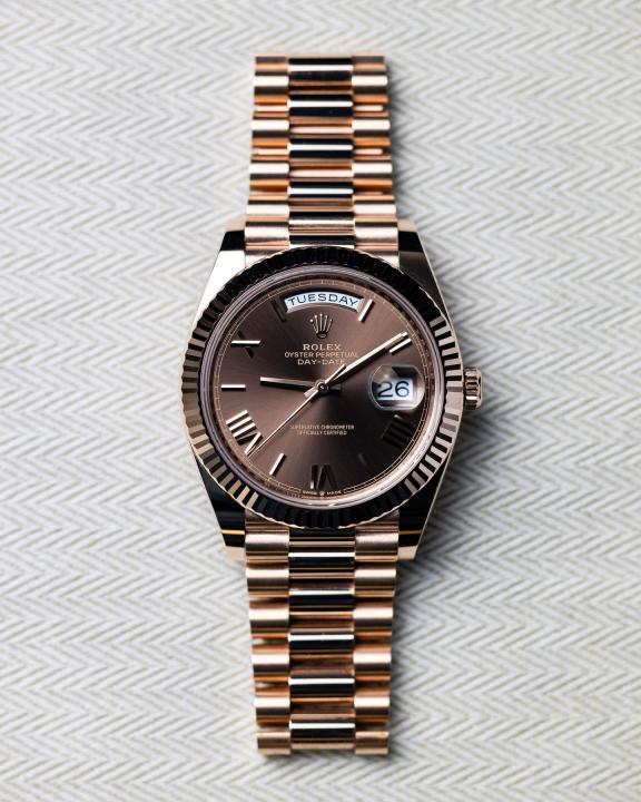 Role_x Oyster Perpetual Day Date 40 Battery Copper-Brown