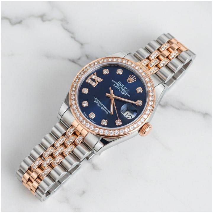Role_x Oyester Perpetual Date Just 2Ton-Copper-Blue