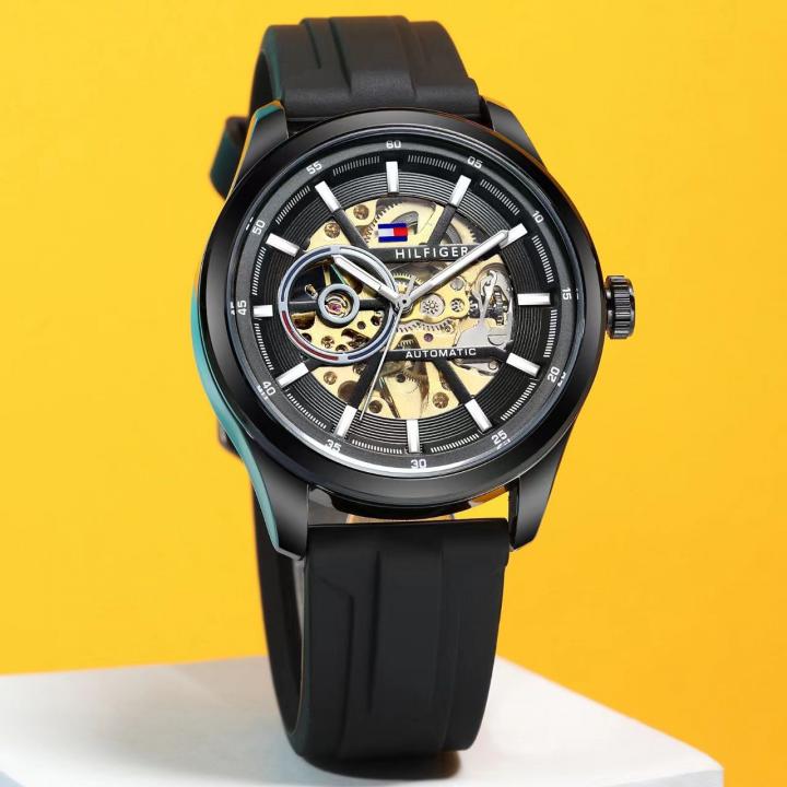 Tom.my_hilfiger Automatic Silicon Full Black