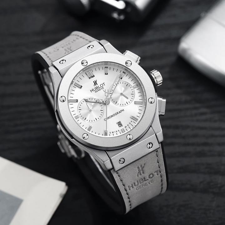 Hub.lot Big Bang Classic White Dial Leather Belt