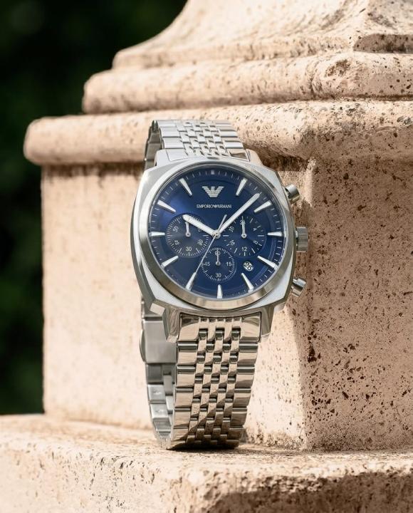 Emporio Arman_i Antonio Chronograph Silver-Blue