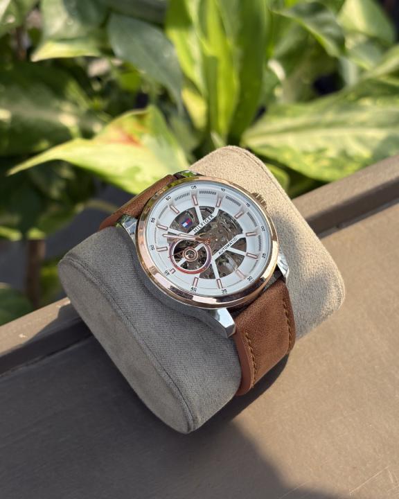 Tom.my_hilfiger Automatic Leather LightBrown-Copper-White