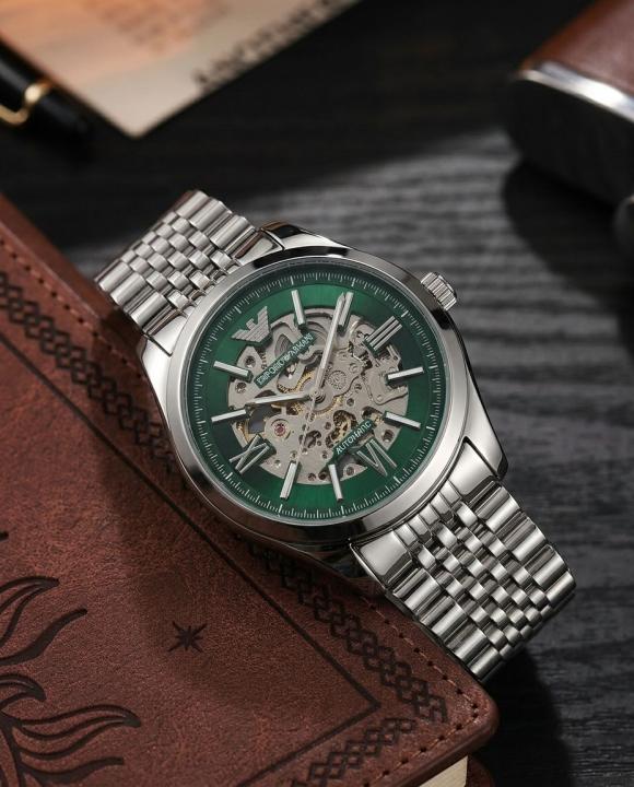 Emporio Arman_i Antonio Automatic Silver-Green