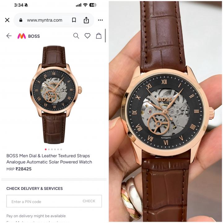BO.SS Principle Skeleton Mens Automatic Brown copper