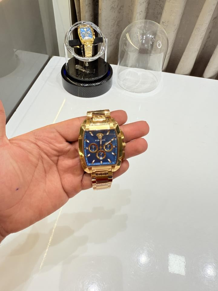 Ver.sace Gold Blue Square